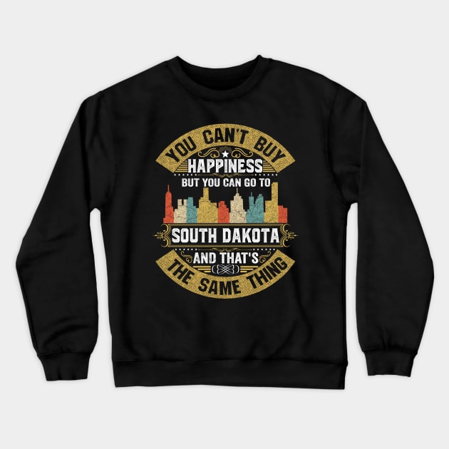 South Dakota State Flag I Love South Dakota Strong Native South Dakota Home Map Crewneck Sweatshirt by BestSellerDesign